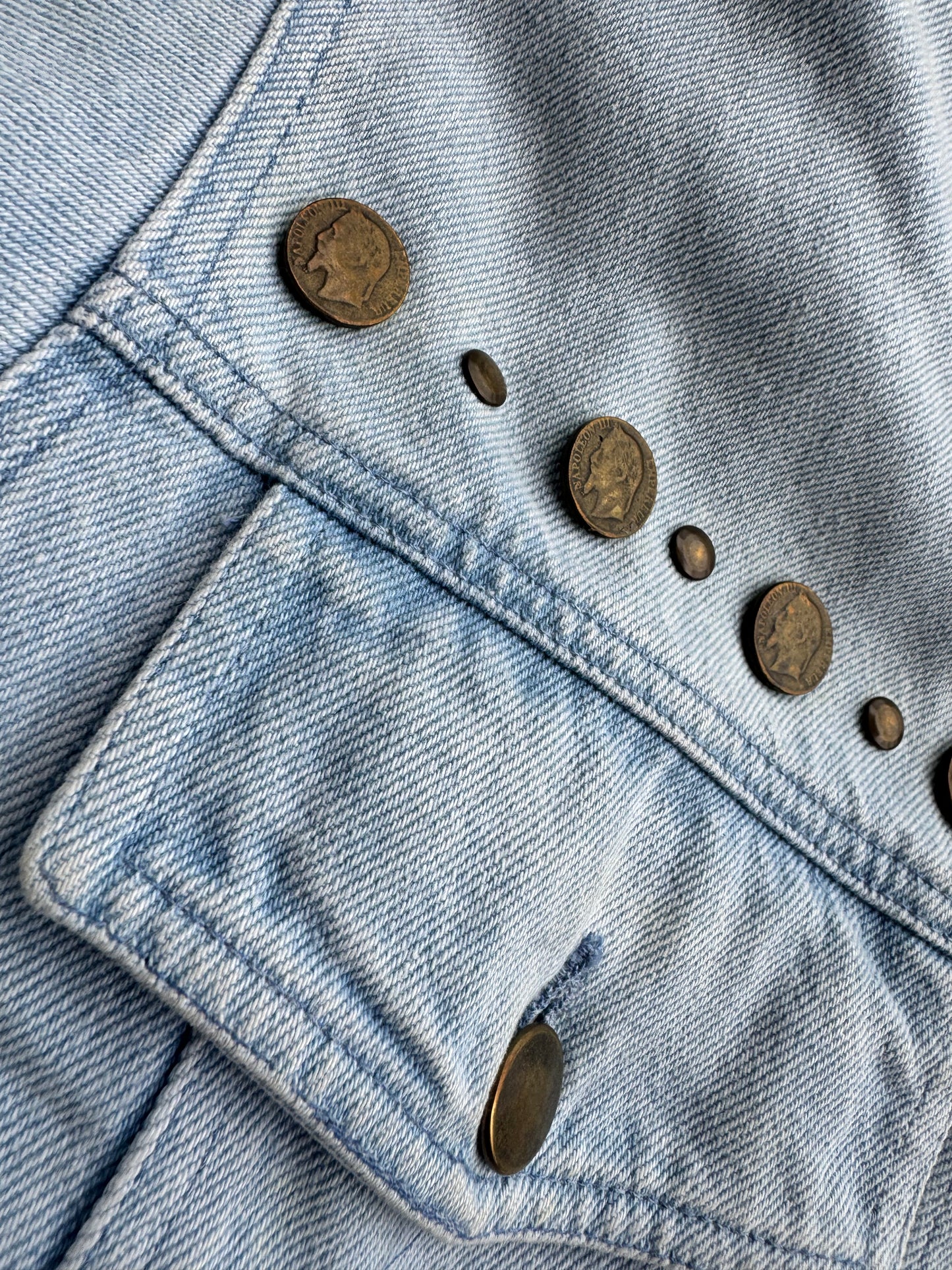 1980s Les Copains Denim Coin Jacket