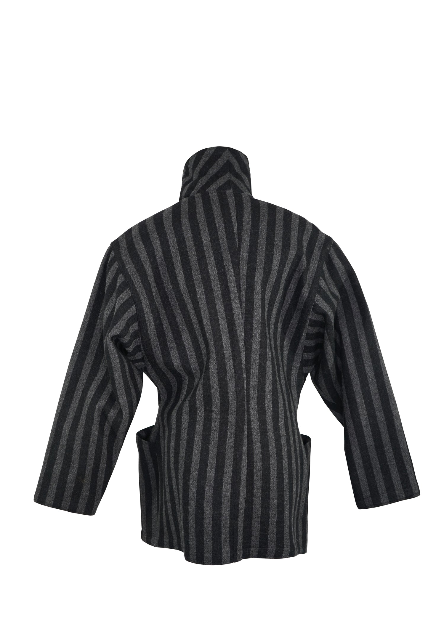 Gianni Versace Gray and Black Striped Jacket