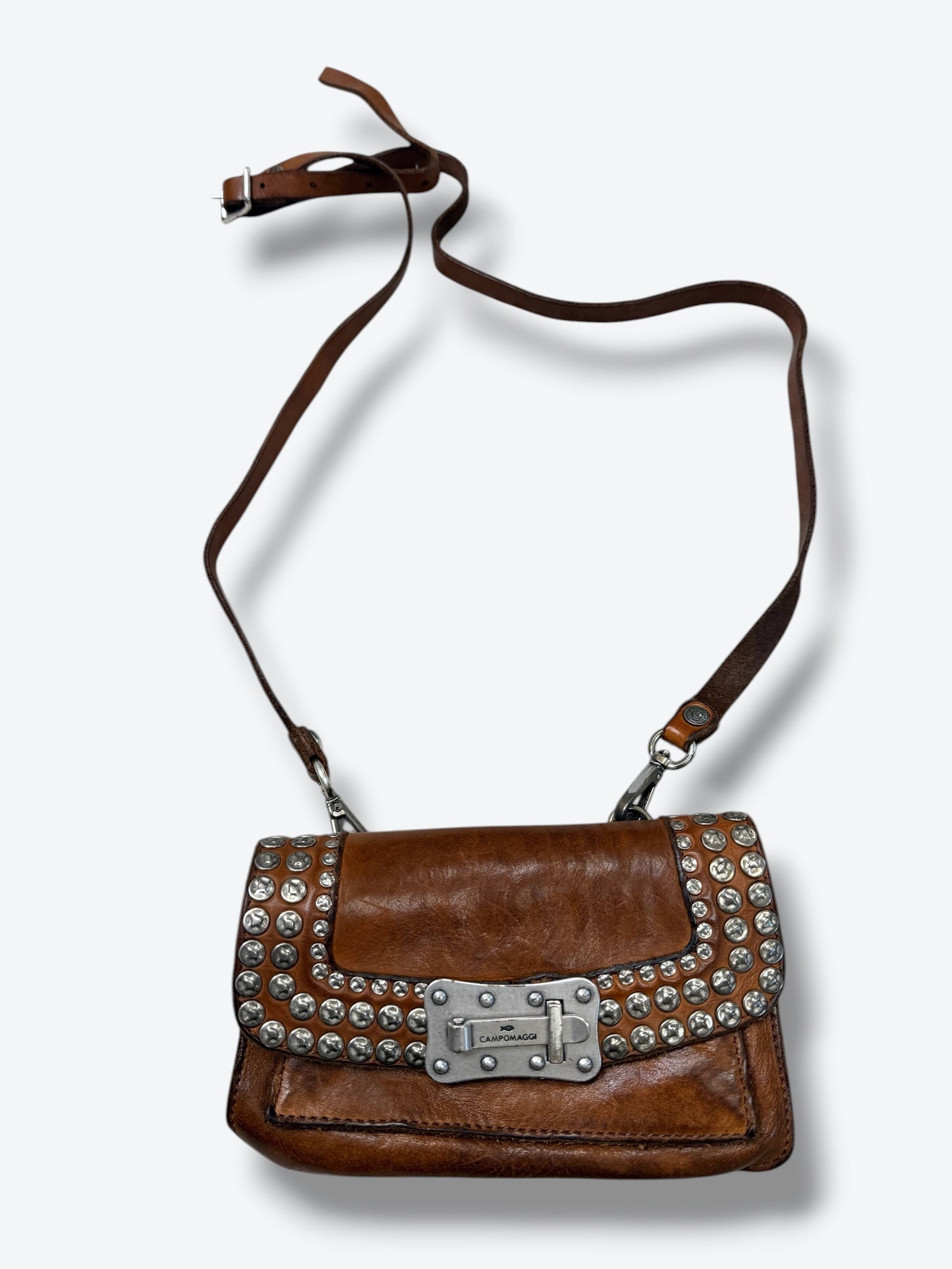 Vintage Campomaggi Hammered Convertible Cross body + Belt Bag