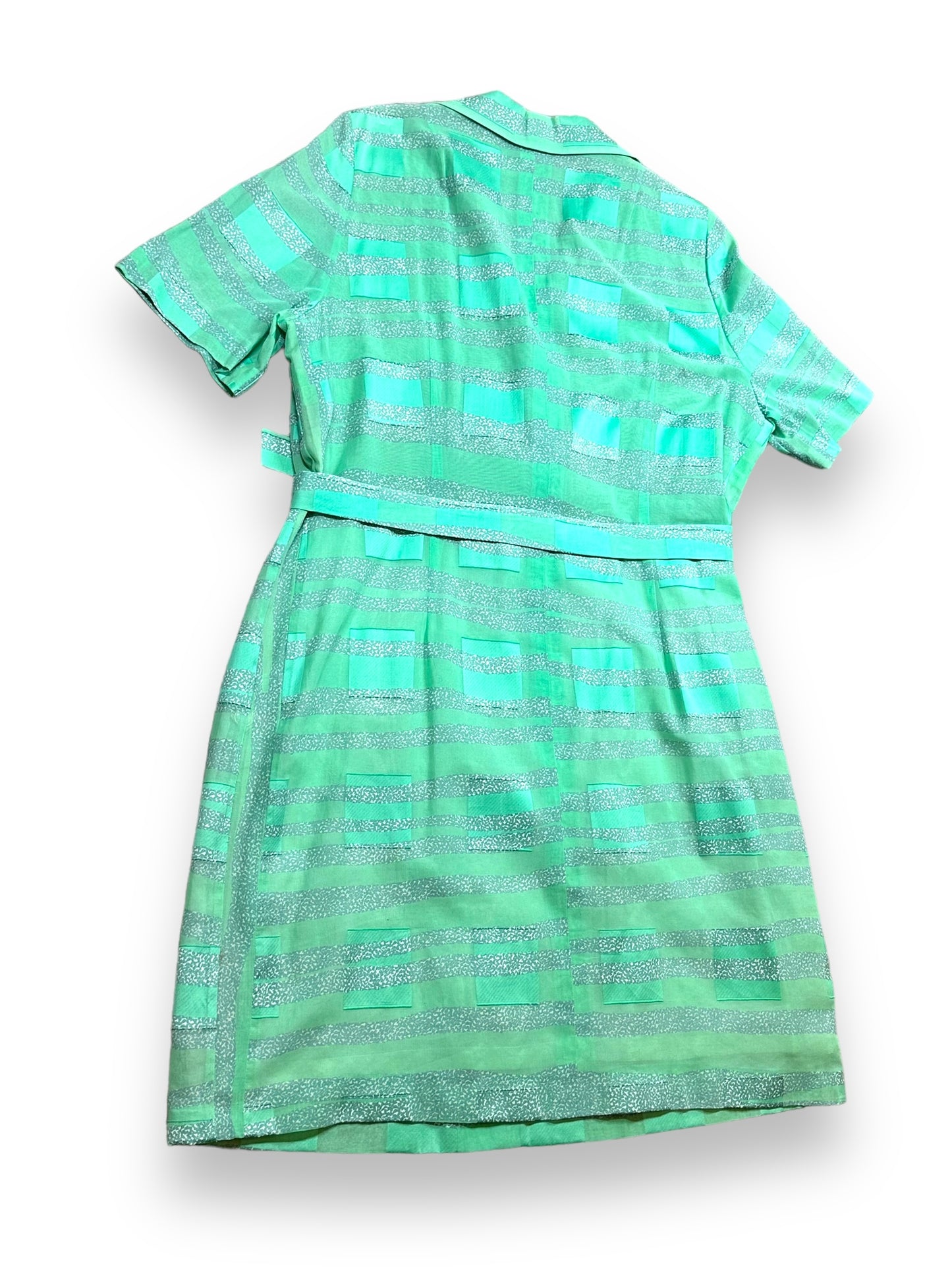 1990s Akris Mint Green Belted Dress