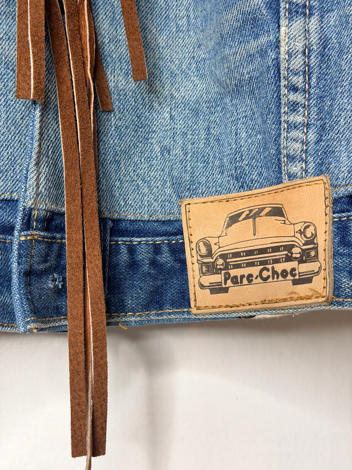 1980s/90s “Para Choc” Denim & Fringe Jacket
