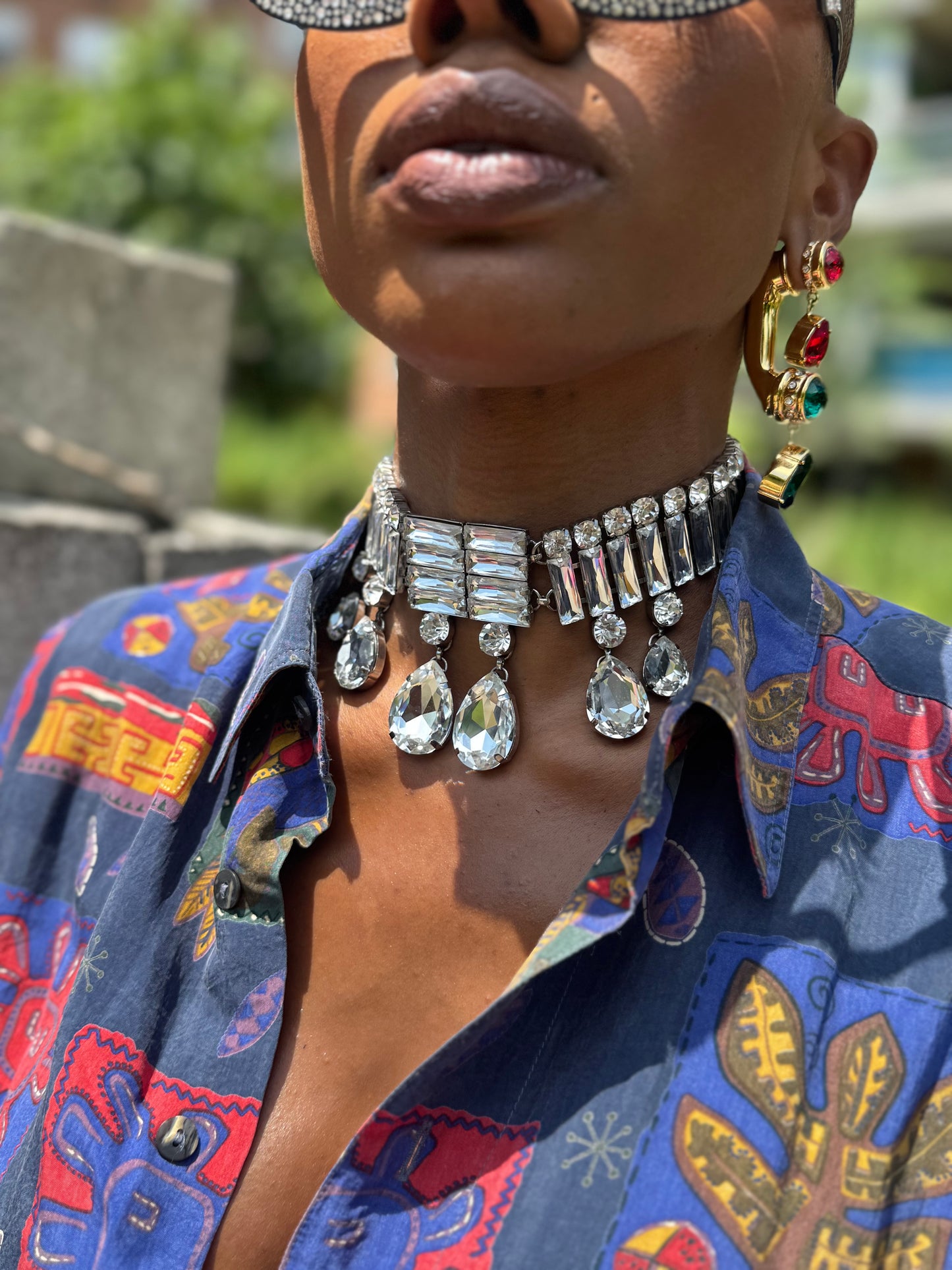 Area Rhinestone Chocker