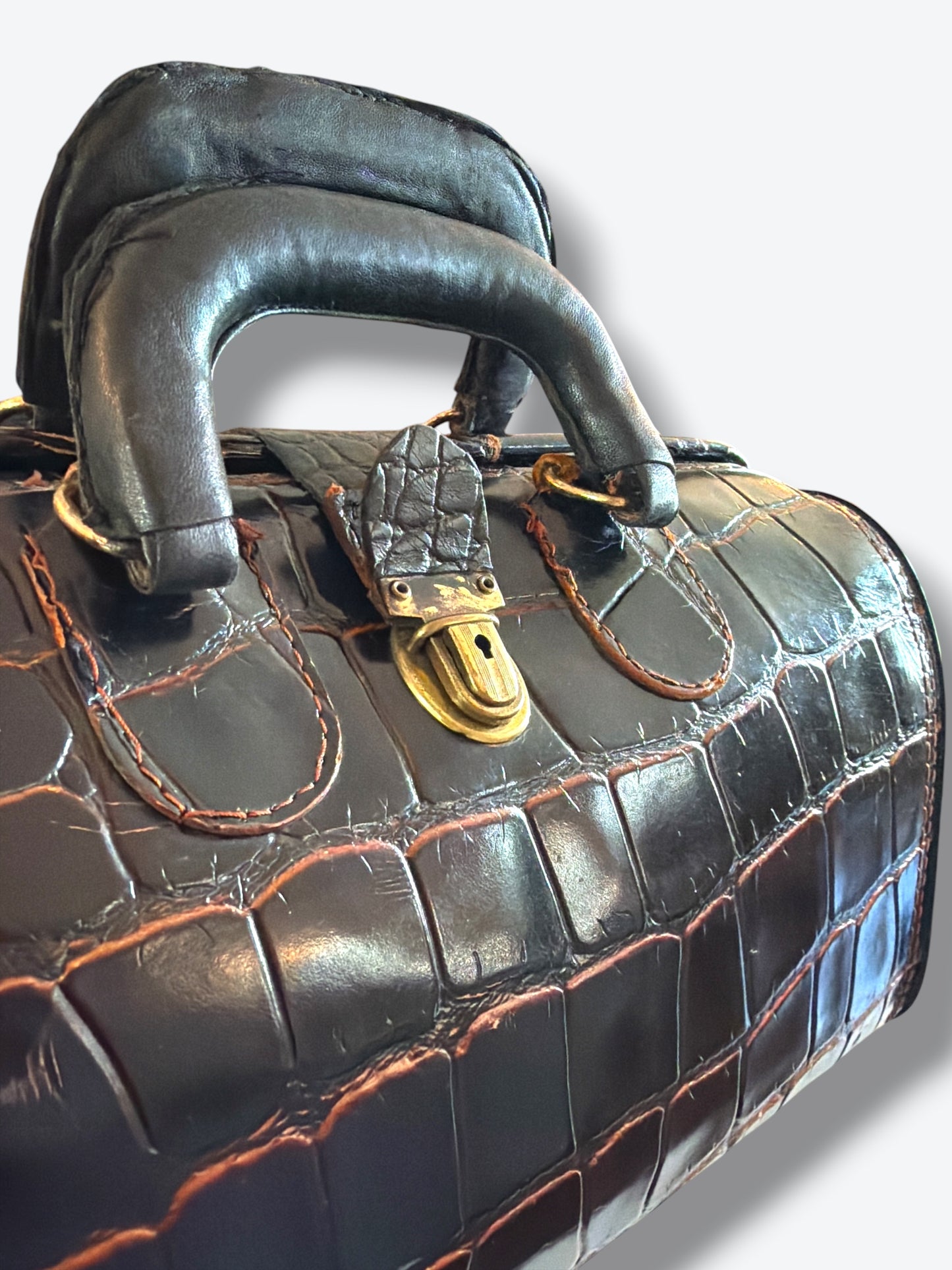 1950s Croc Embossed Doctors Bag (Unisex - As Is)