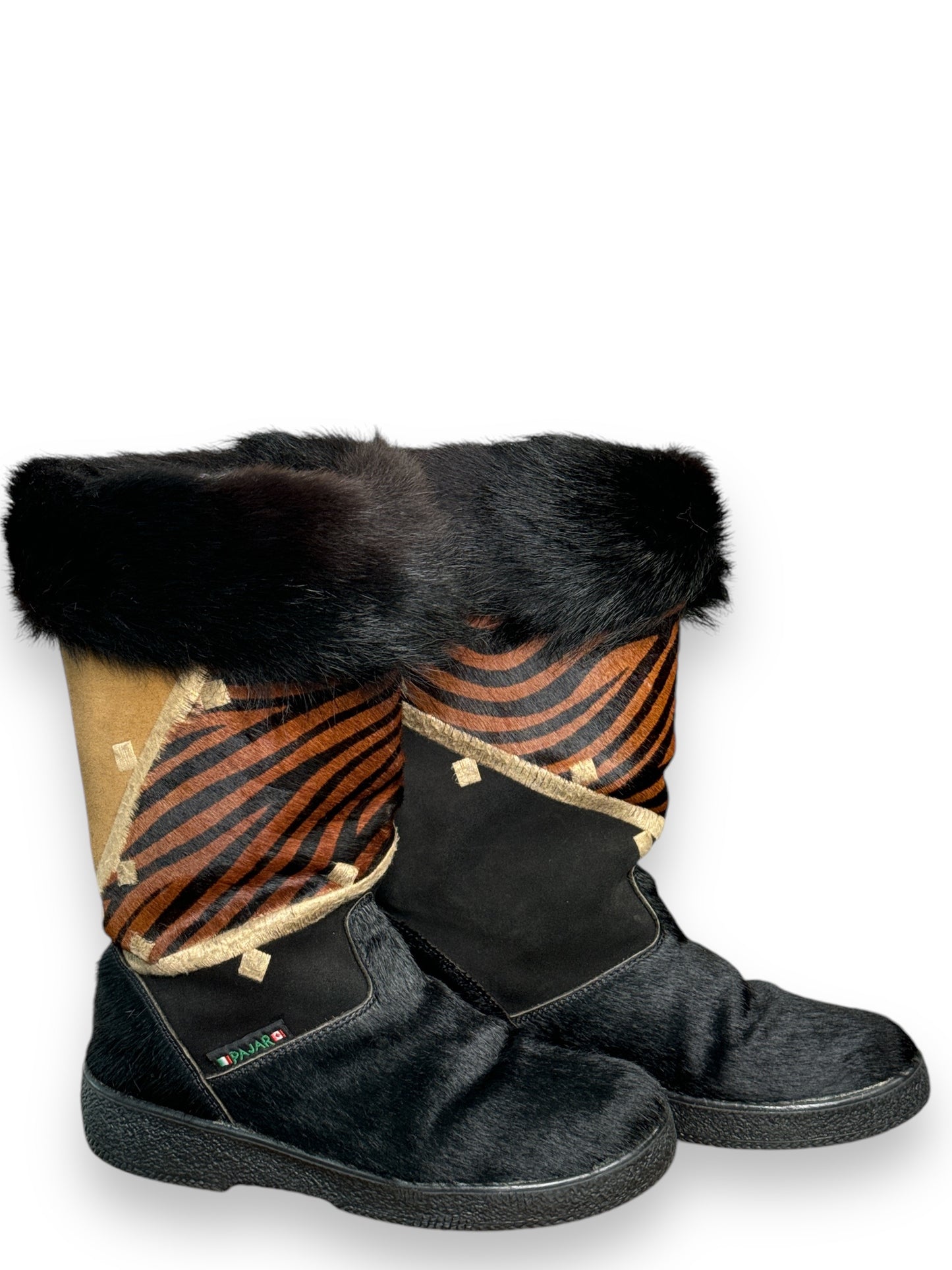 Vintage “Pajar” Animal Print Winter Boots