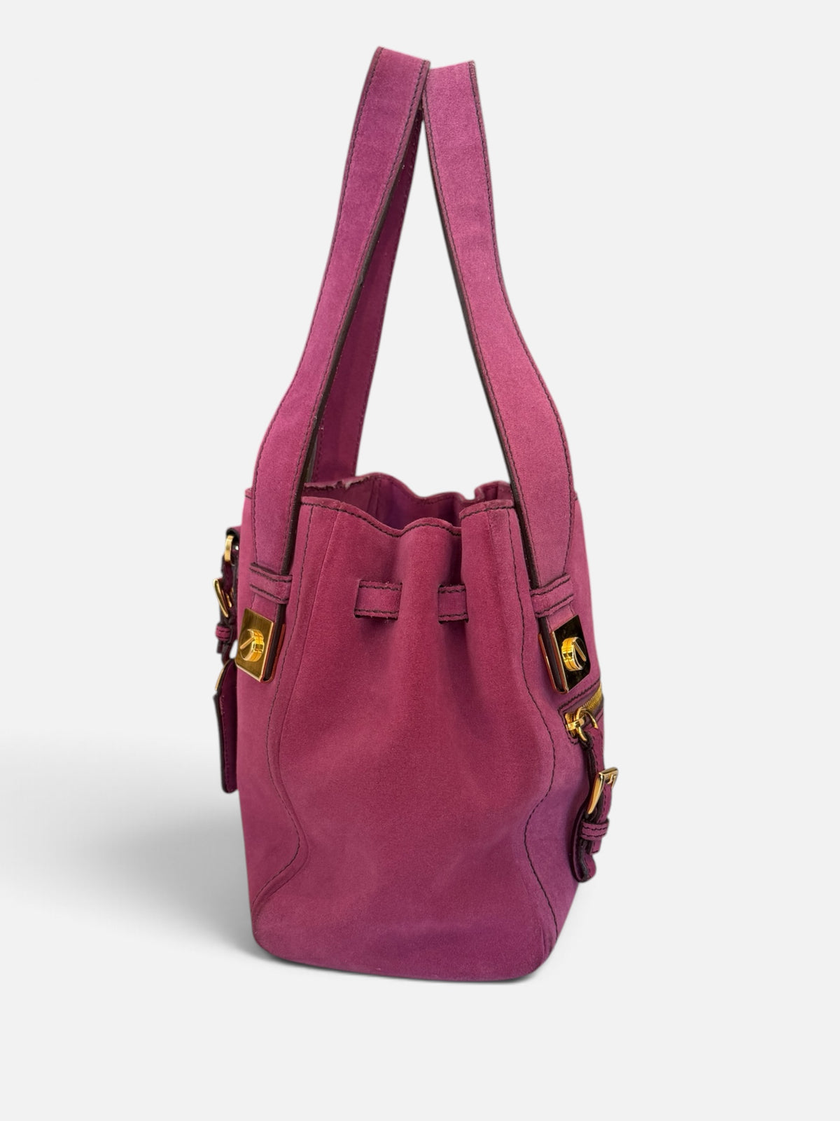 Y2K Prada Pink Suede Satchel