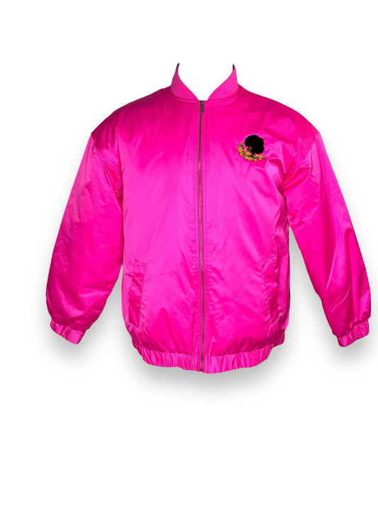 Kameo Upcycled Pink Varsity Jacket