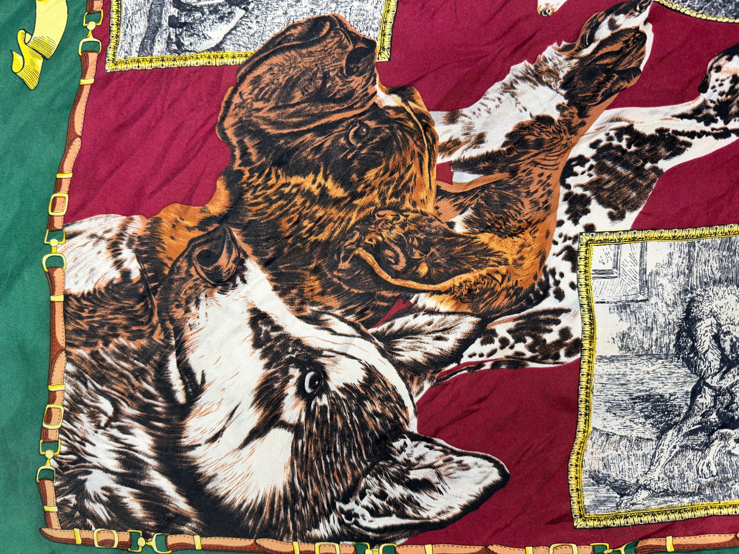 Oscar de la Renta “The Canine Family” Silk Scarf (As Is)