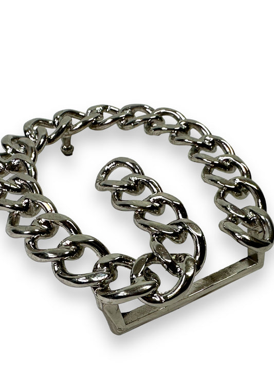 Y2K Sliver Link “G” Chain Buckle