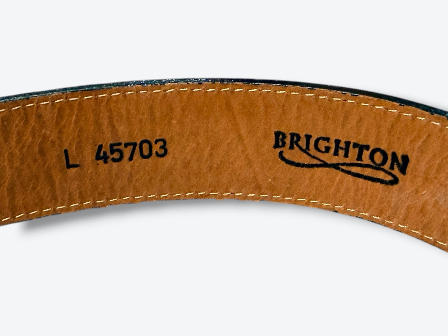 Brighton Western-Inspired Concho Leather Belt – Silver Tone Hardware