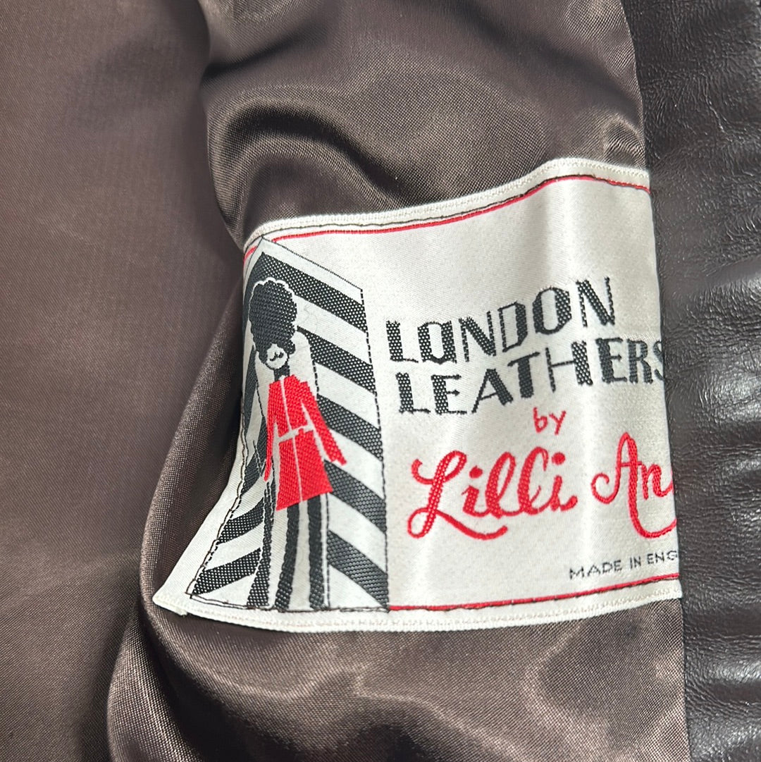 1970s Lilli Ann Faux Fur and Leather Crop Jacket