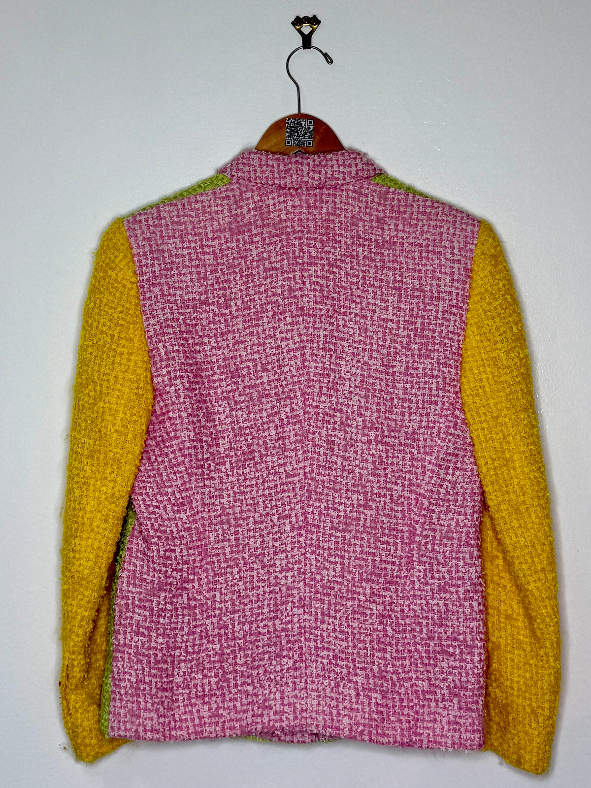 1990s Escada Margaretha Ley Colorblock Tweed Jacket