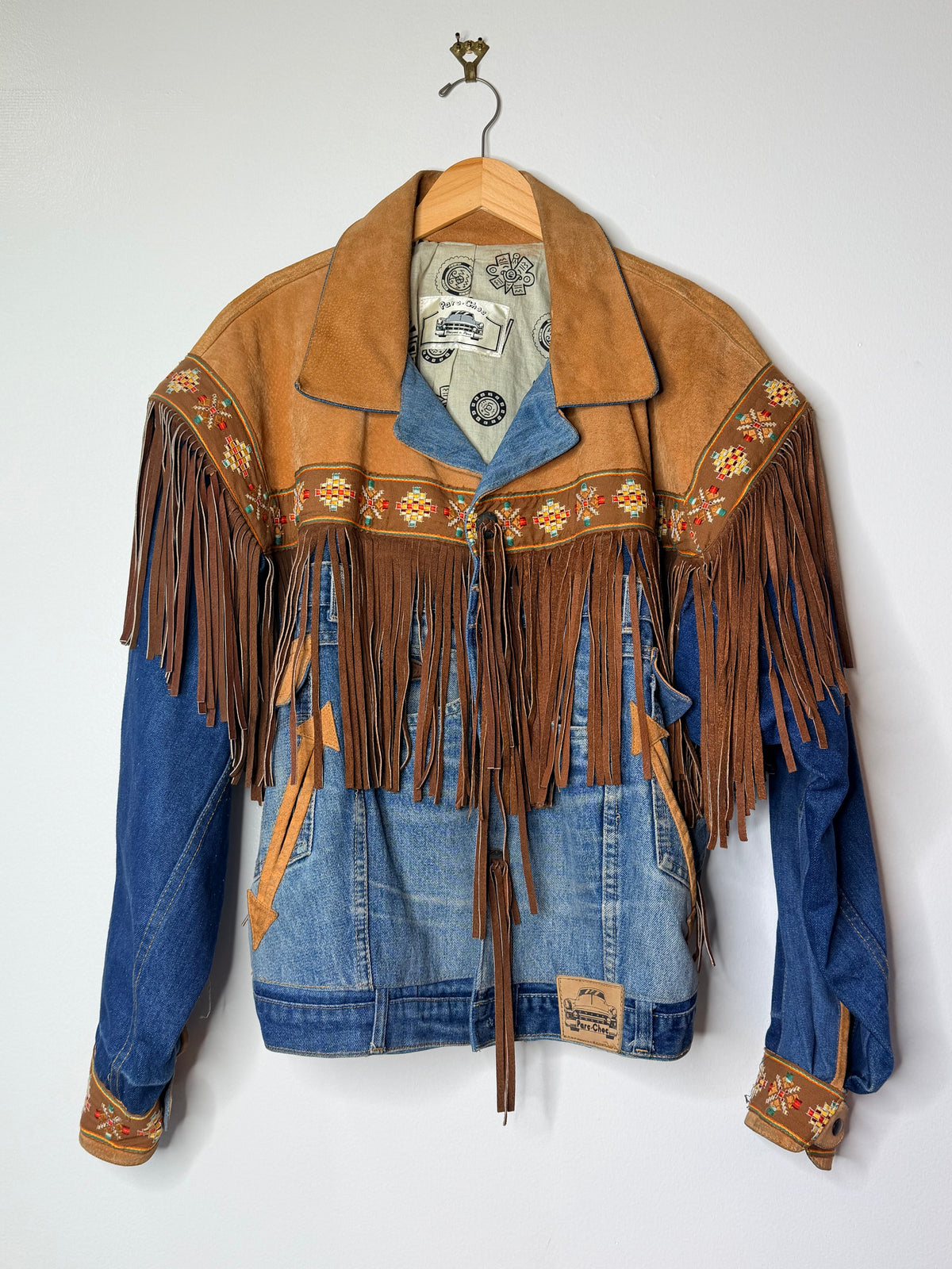 1980s/90s “Para Choc” Denim & Fringe Jacket