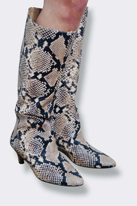 Trend: Faux Snakeskin Kitten Heel