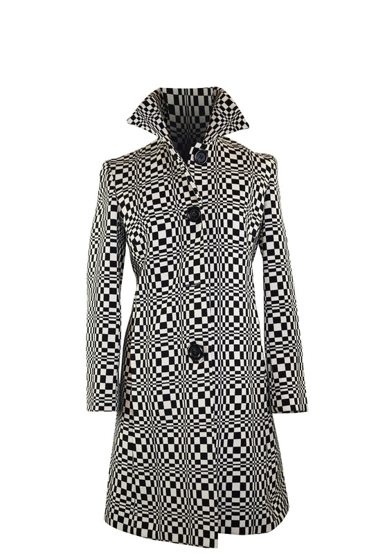 2000's Black and White Checked Celine