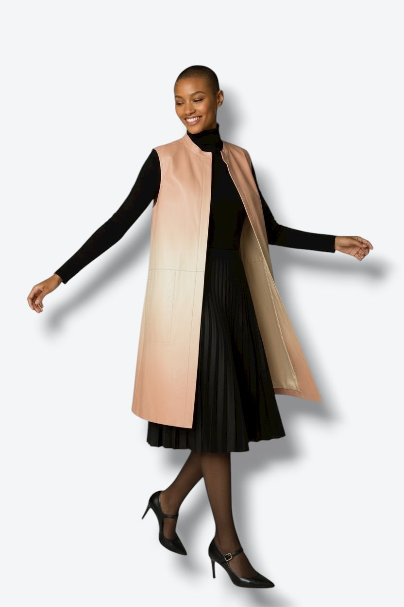 Trend: Lafayette 148 Ombré Leather Vest