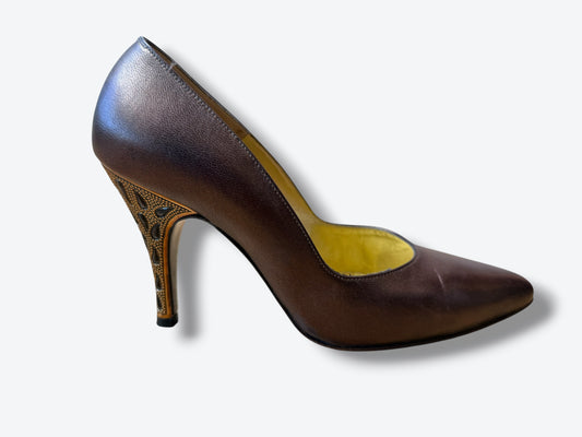 1980s Bruno Magli Coco Ornament Heel