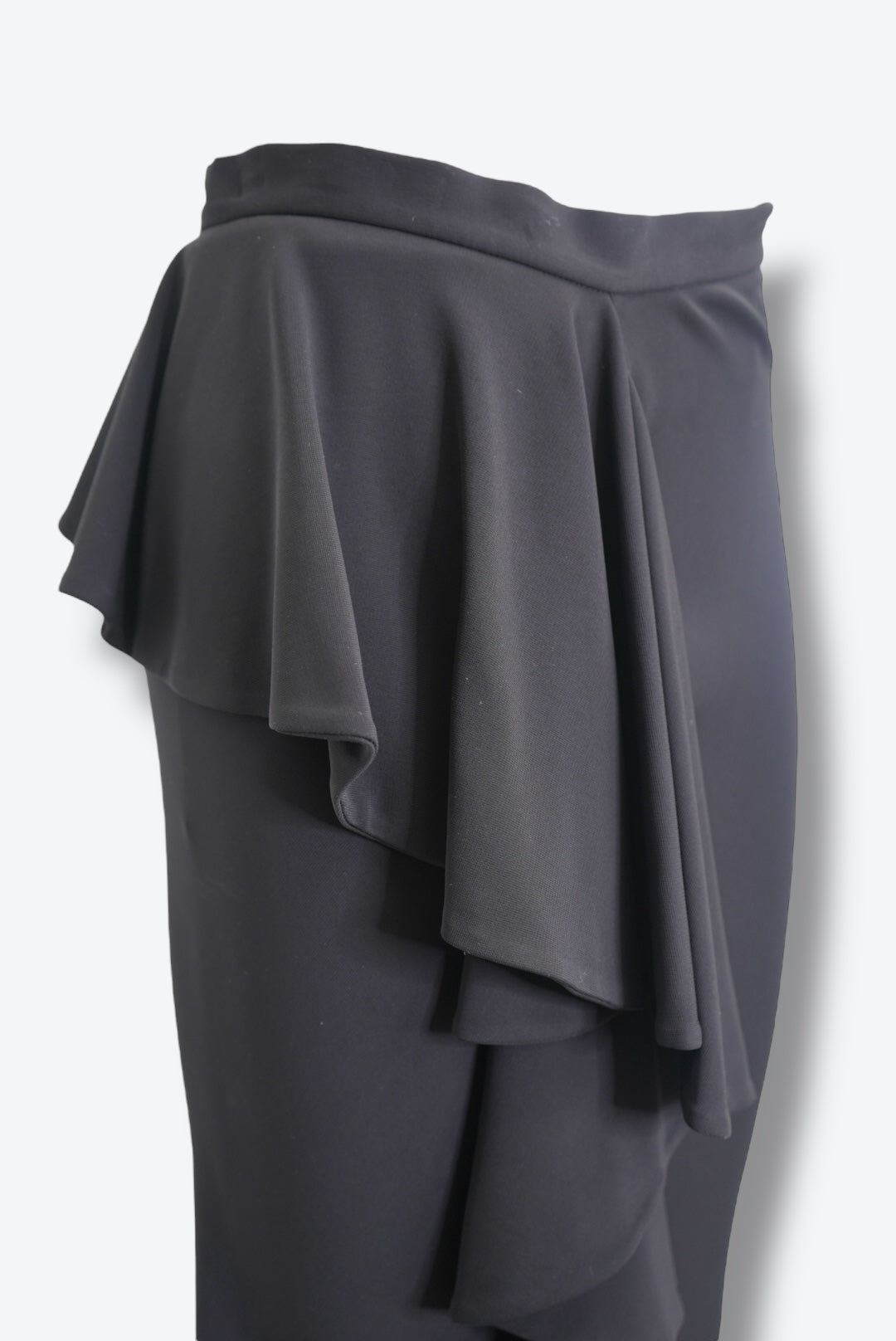 #40. Vintage Givenchy Black Aysmmetrical Ruffle Skirt