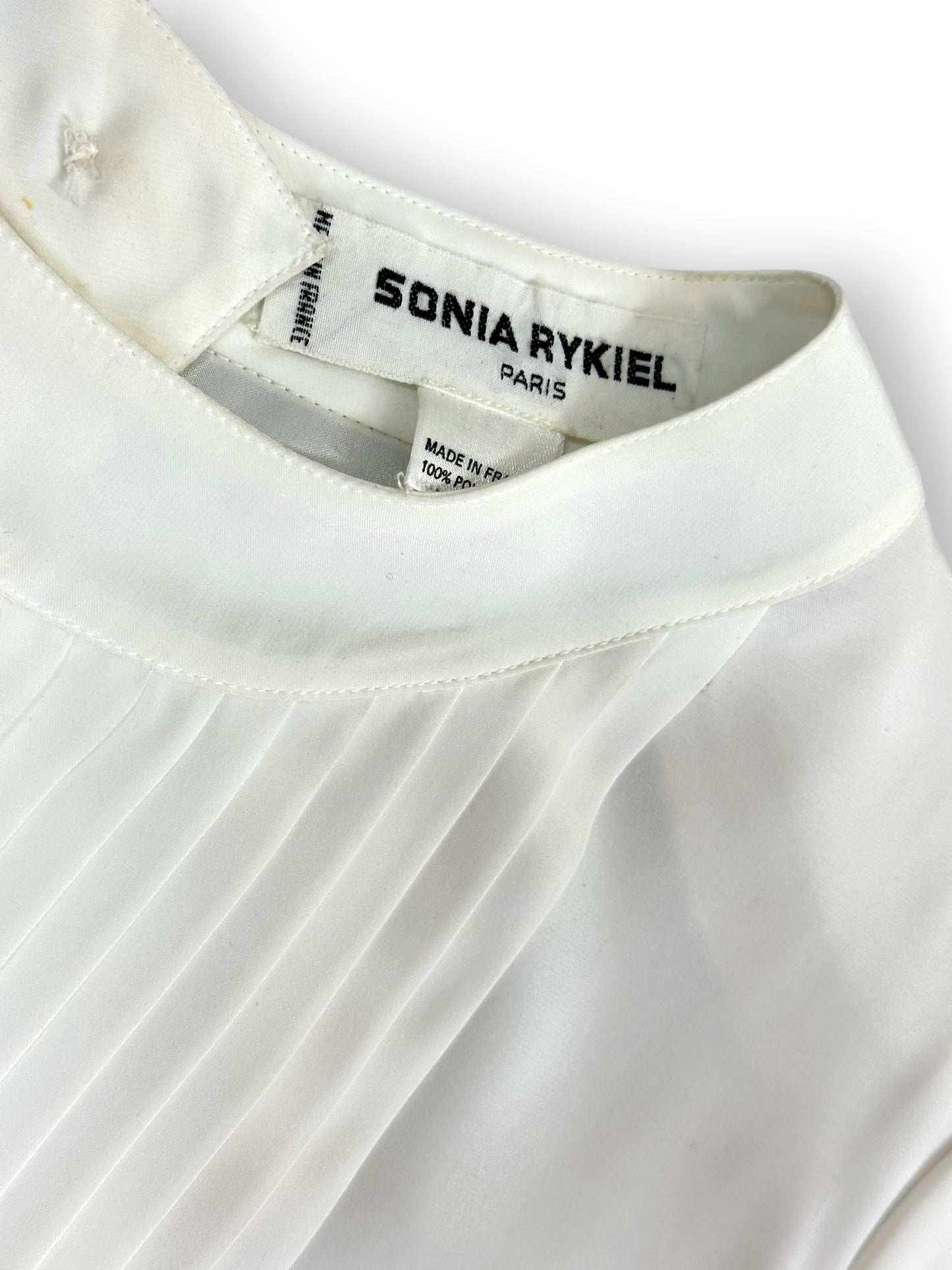 1990s Sonia Rykiel Paris + Pleated Blouse