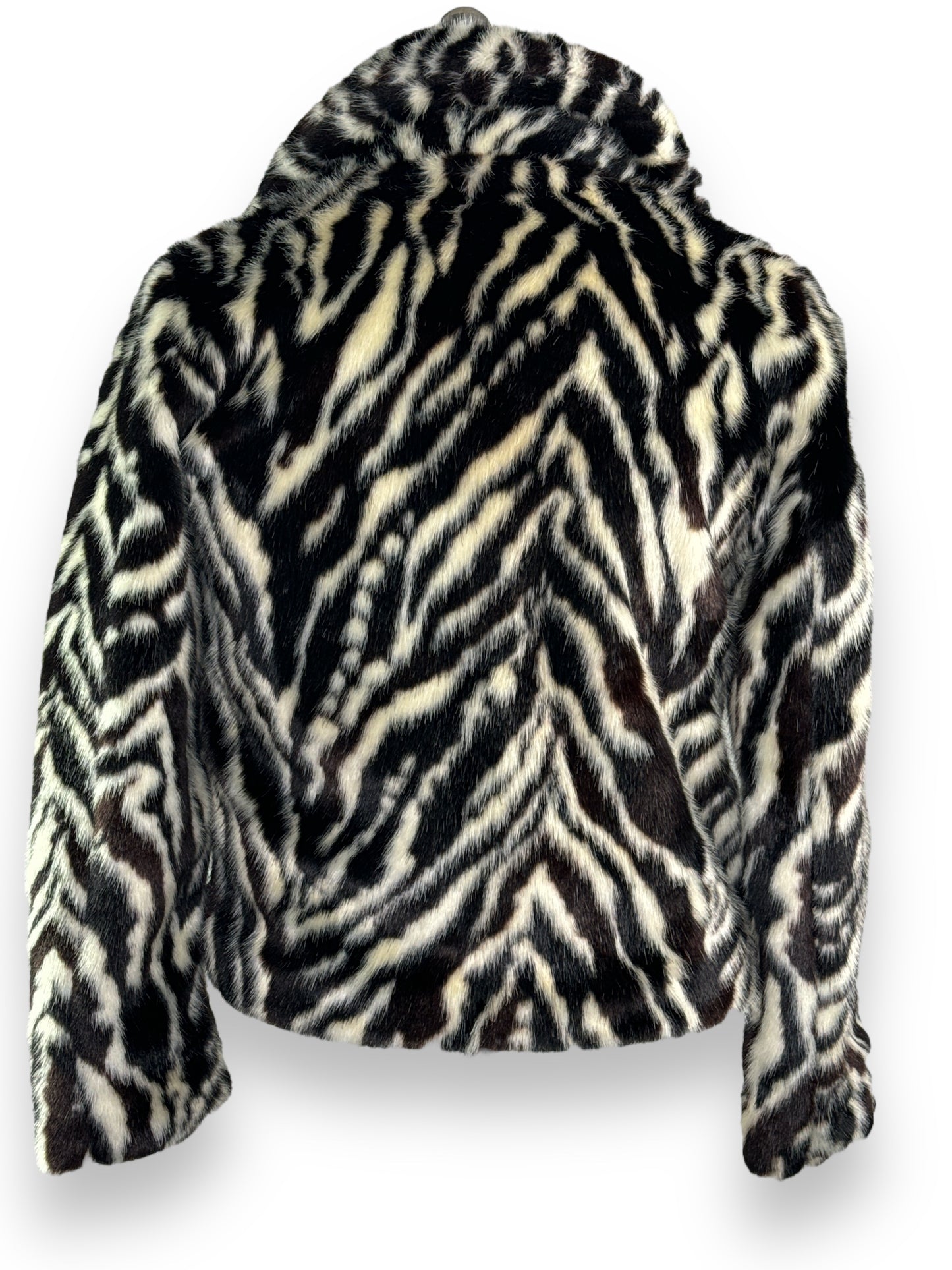 Vintage Black and White Faux Fur Jacket