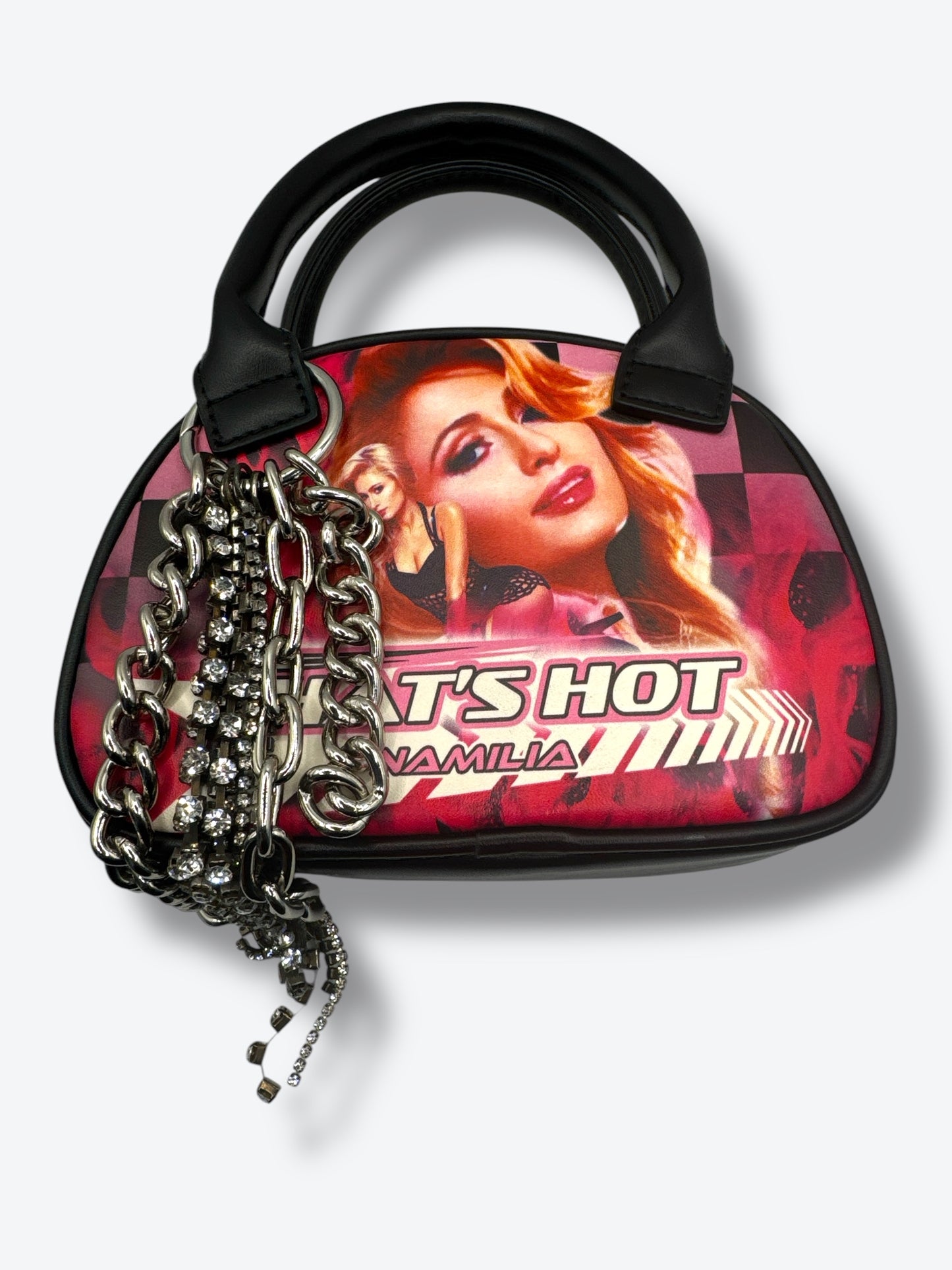 Namilia X Paris Hilton Checkered Micro Racing Bag