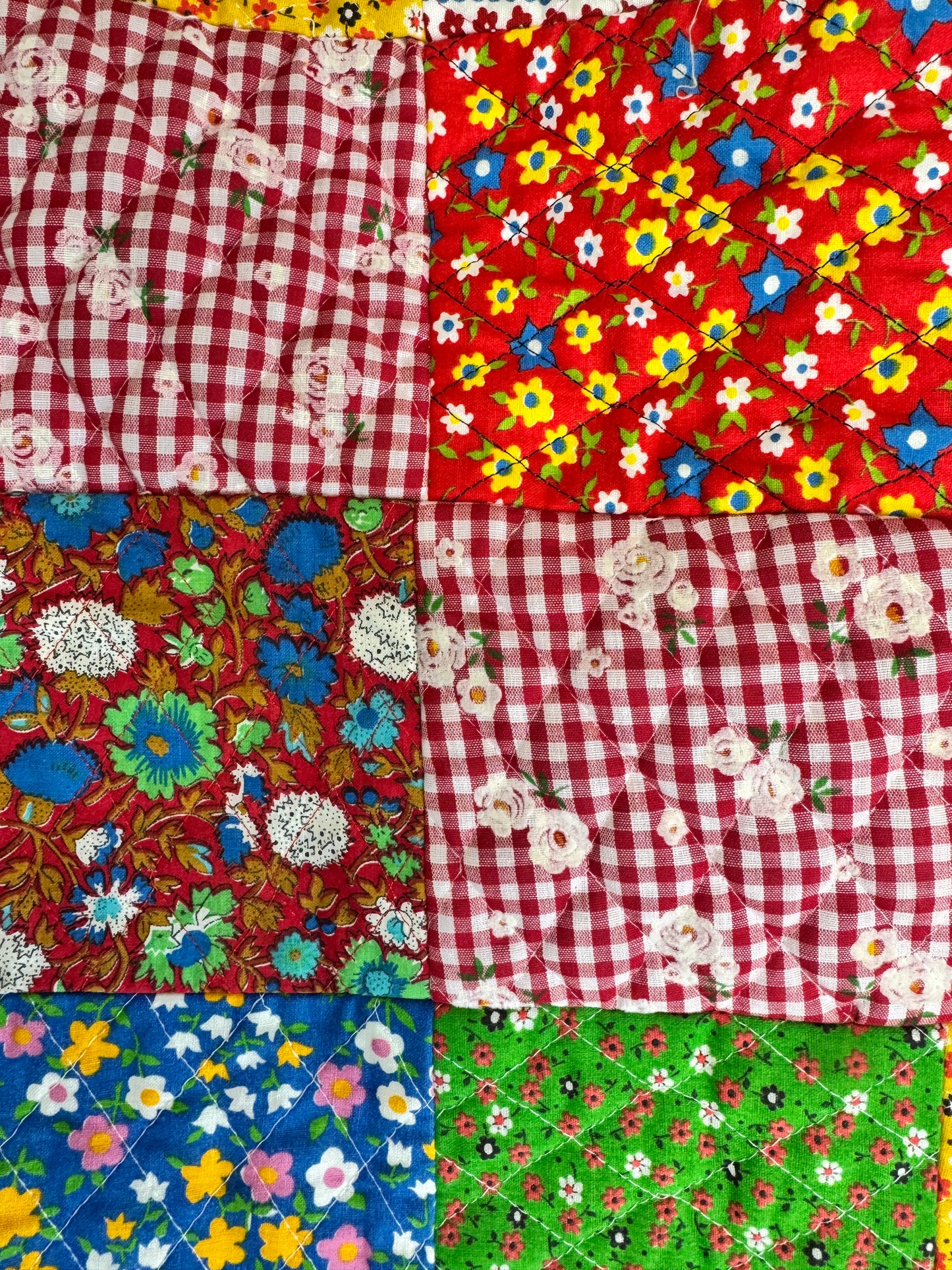 1970s Handmade Patchwork Quilt Skirt – Boho Prairie Maxi