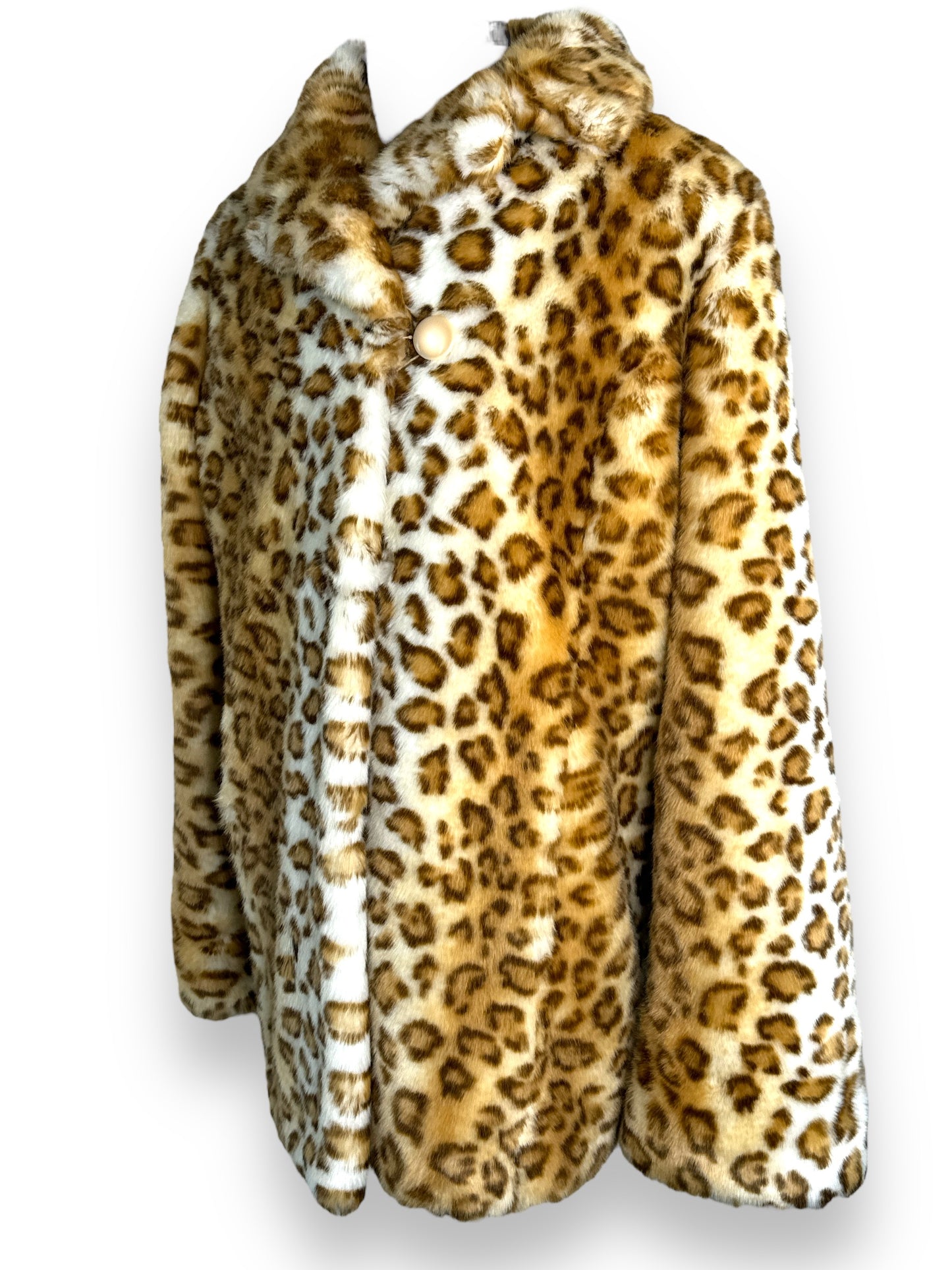 1980s “Dennis by Dennis Basso” One Button Faux Cheetah Jacket