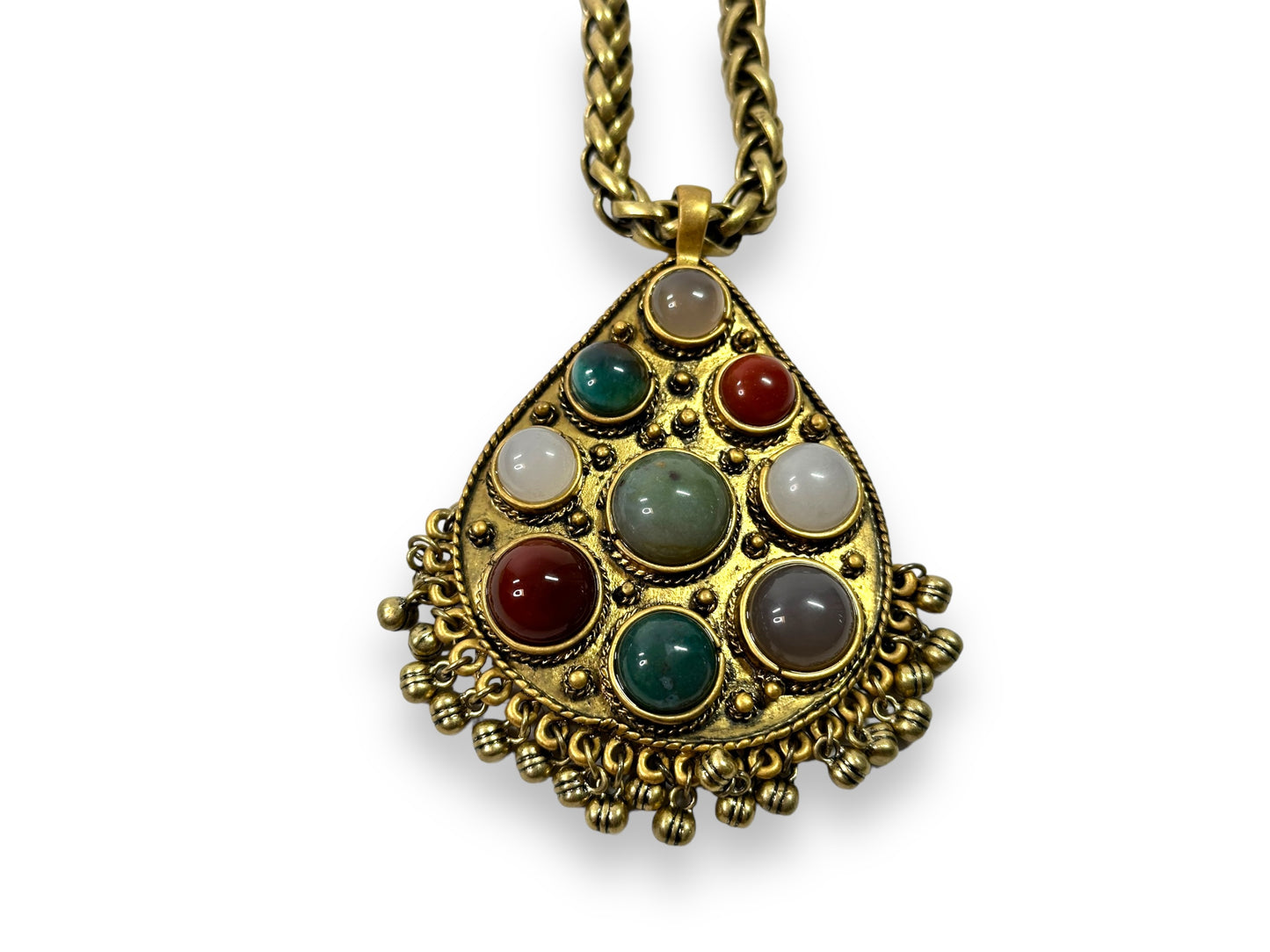 Trend: “Cabi” Large Medallion Gem Necklace