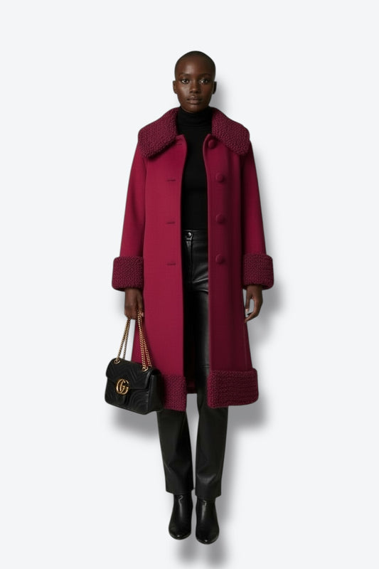 1950s Curly Wool Hot Pink Sweater (As Is)