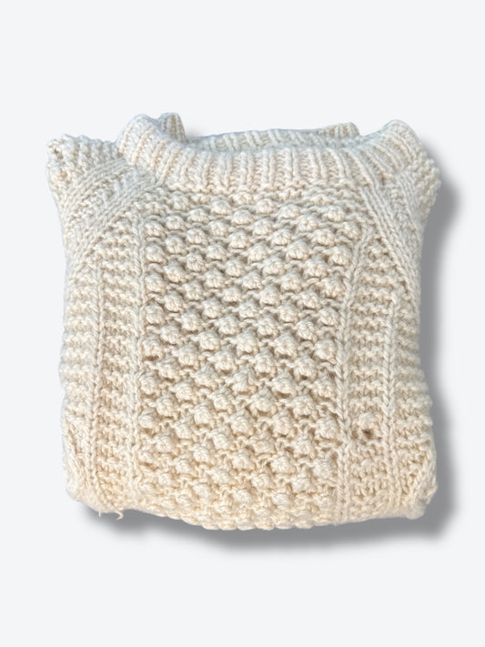 Vintage Aran Creme Woven Sweater
