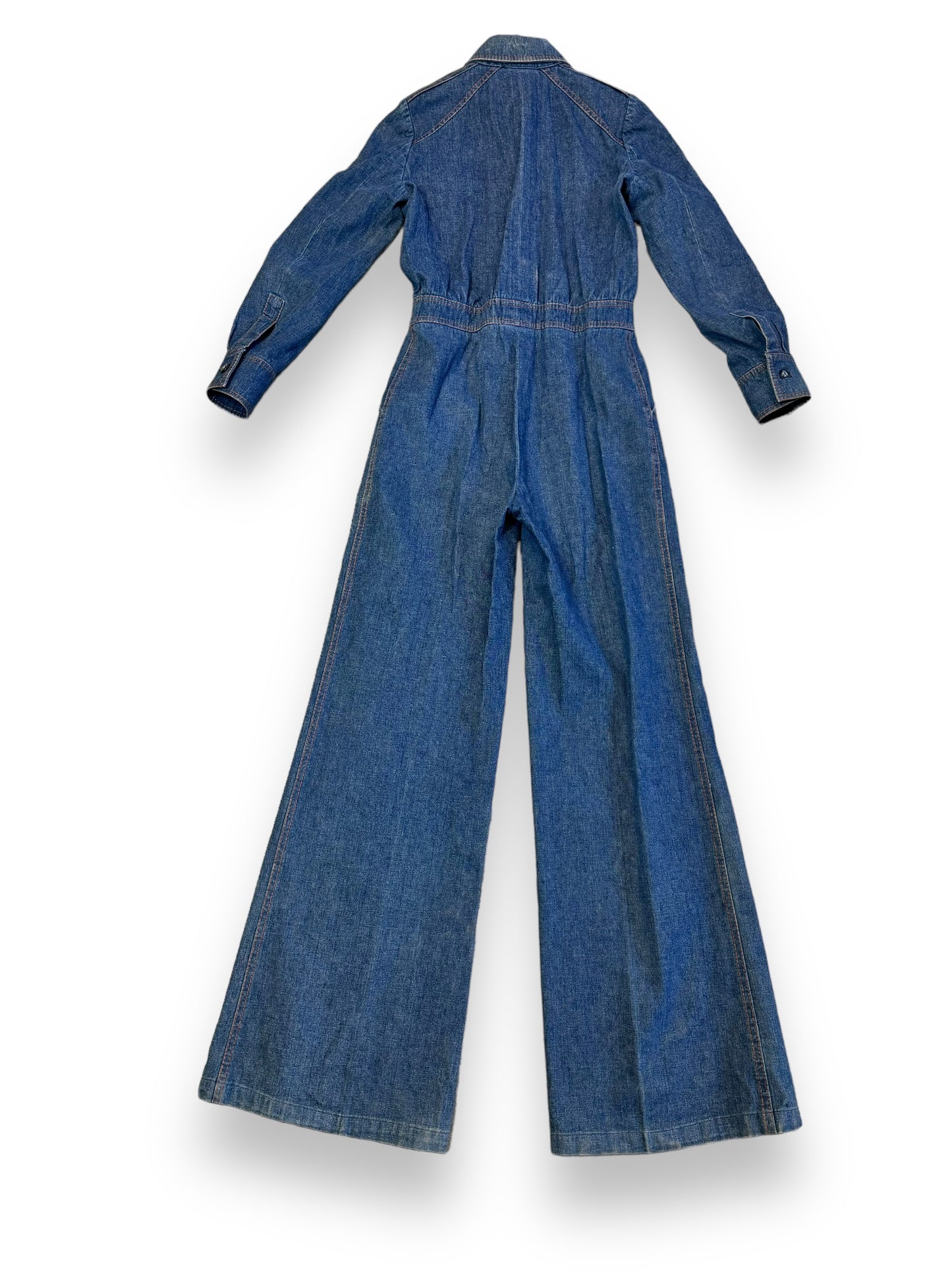 1970s Rafael Denim Bell Bottom Jumpsuit