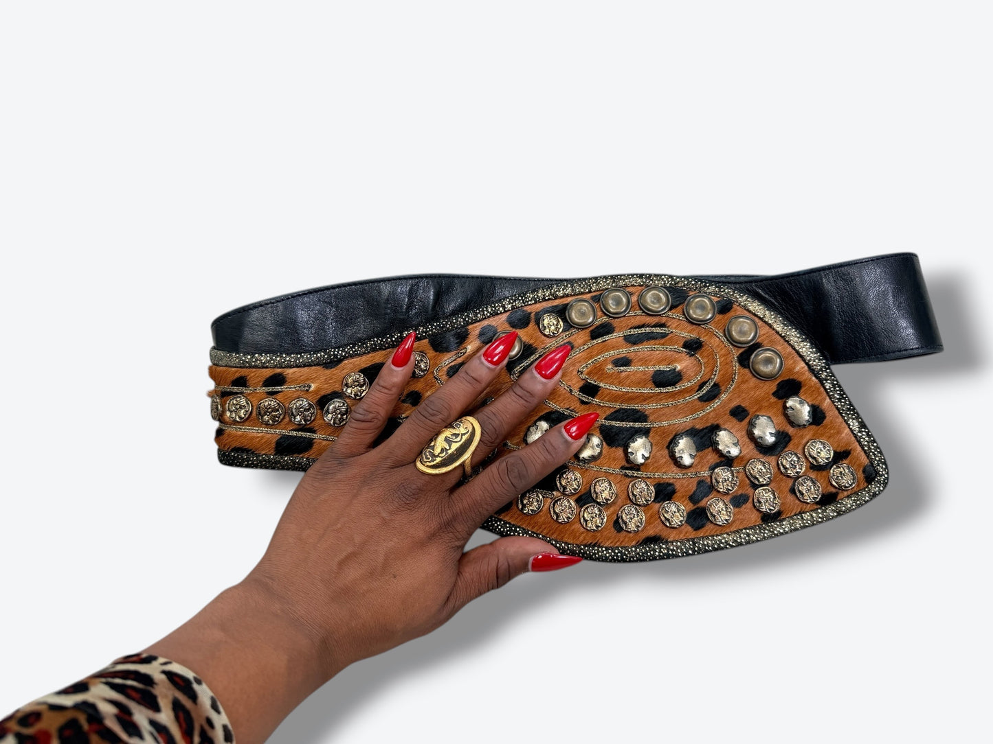 1980s/90s Lisandro Sarasola Cheetah Coin Belt
