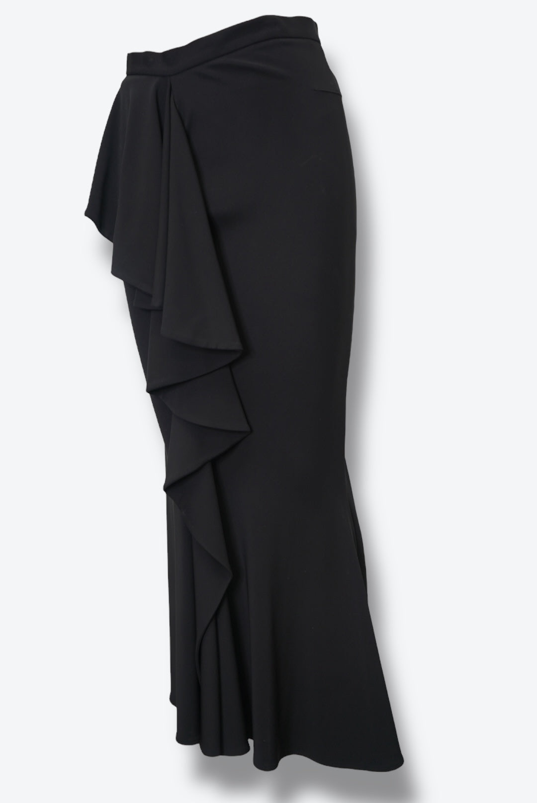 #40. Vintage Givenchy Black Aysmmetrical Ruffle Skirt
