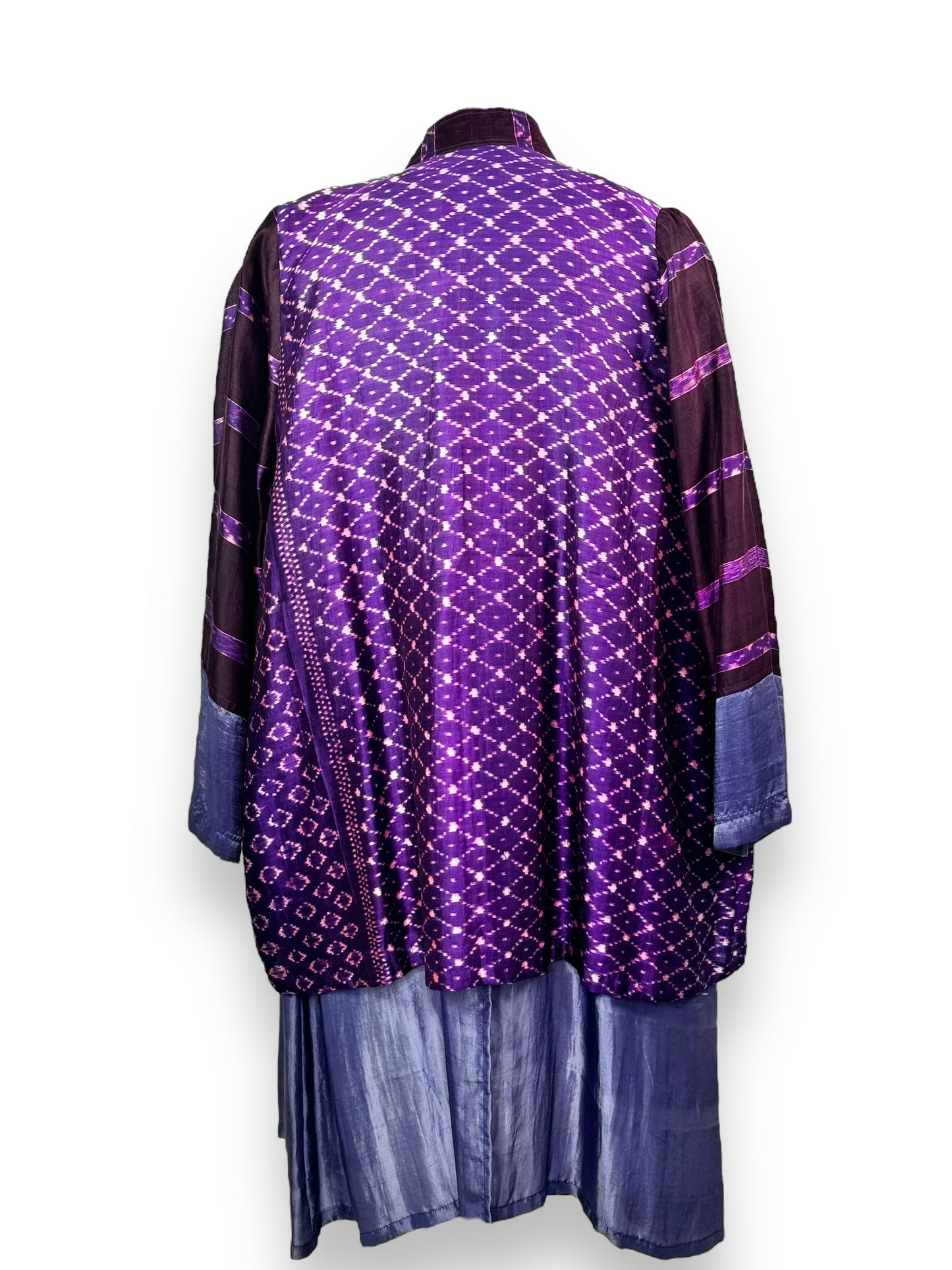 Y2K Sumac Design Purple Multi Silk Cardigan