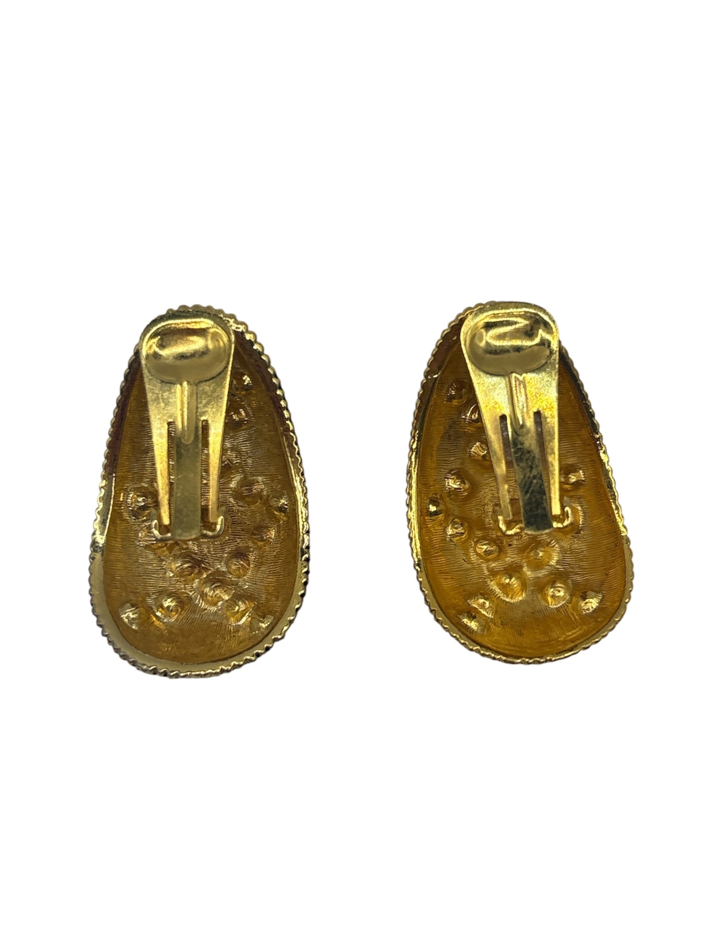 1980s Enamel Glamour Earrings (Clip)
