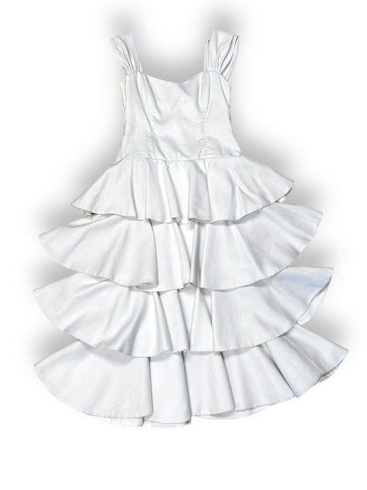 1990s White Tiered Dress (As Is)