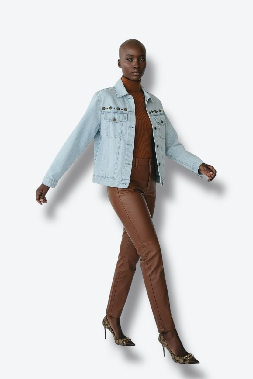 1980s Les Copains Denim Coin Jacket