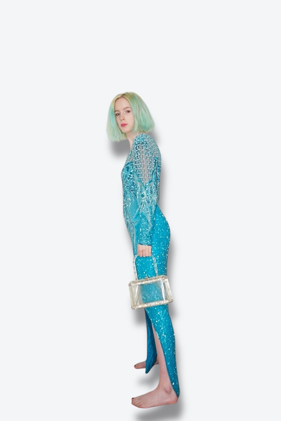 1980s Klass Collection Blue Sequin Dress Kameo Vintage 1980s Klass Collection Blue Sequin Dress Kameo Vintage