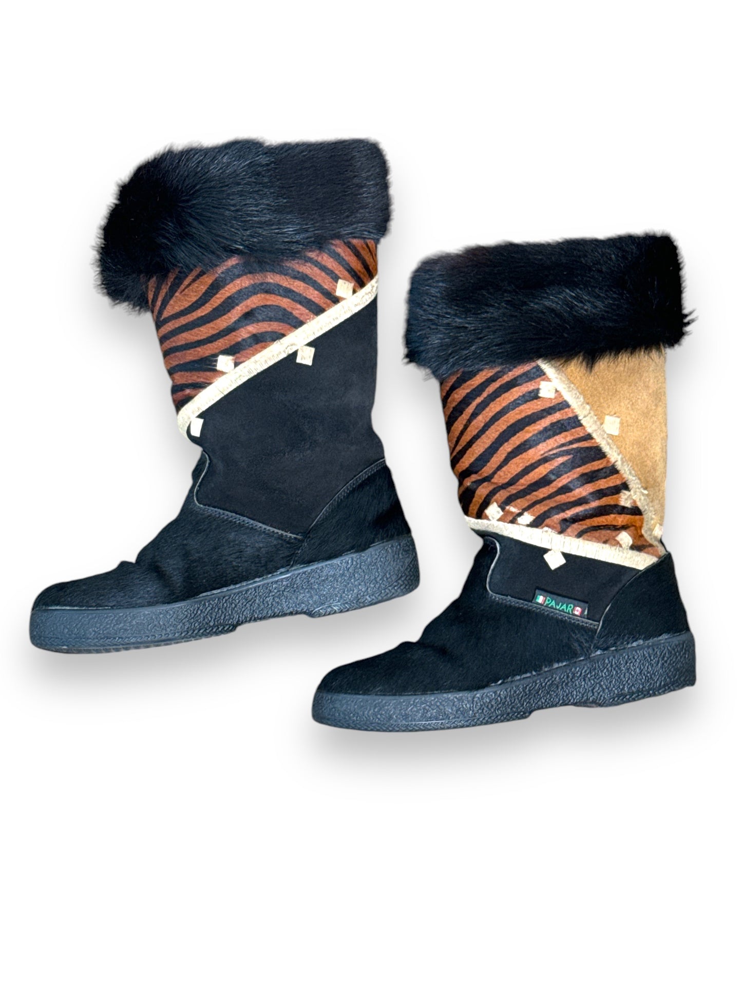 Vintage “Pajar” Animal Print Winter Boots