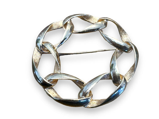1980s Chain Link Brooch (Unsigned)