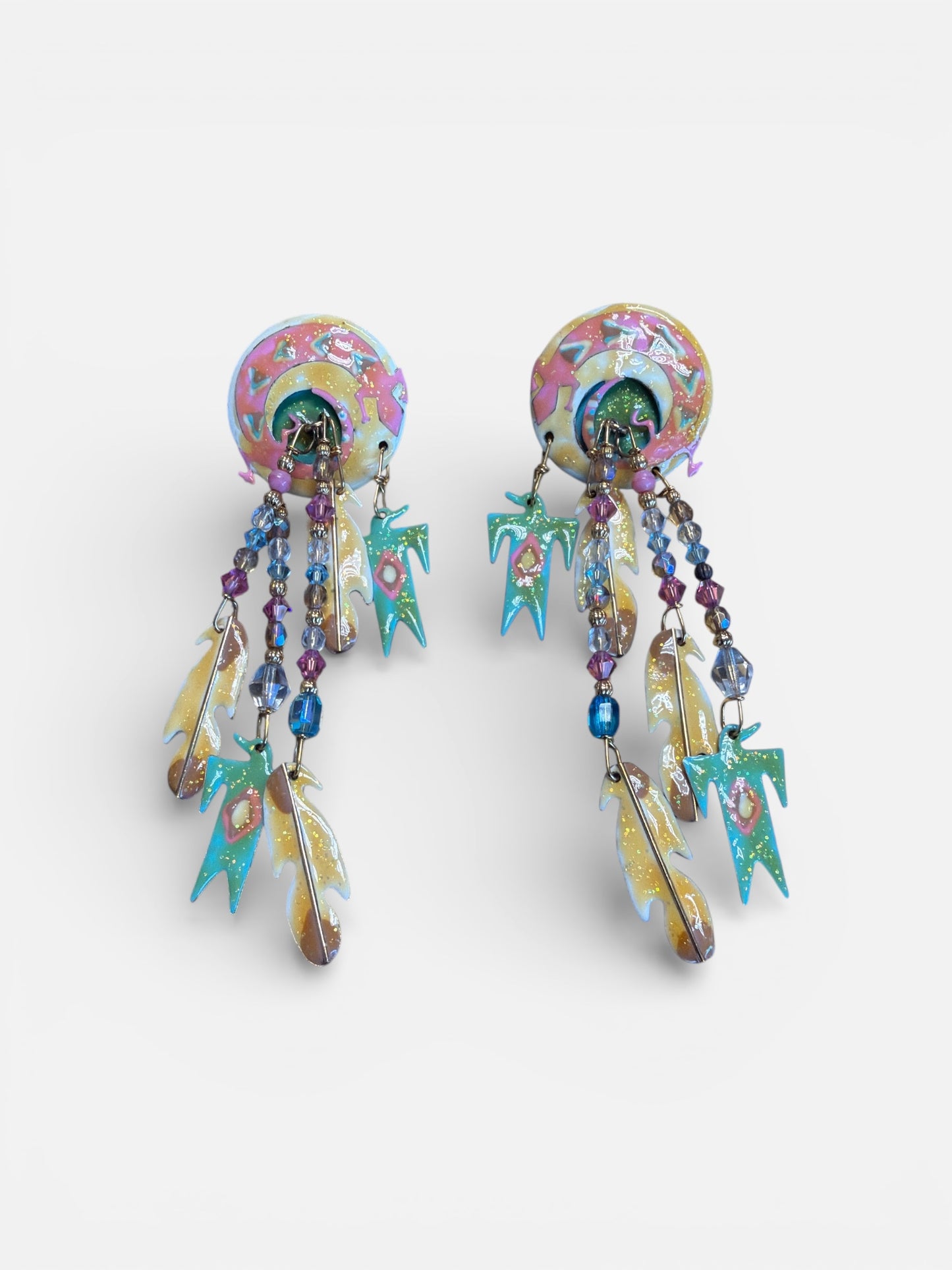 1988 Lunch at the Ritz Navajo Chandelier Earrings