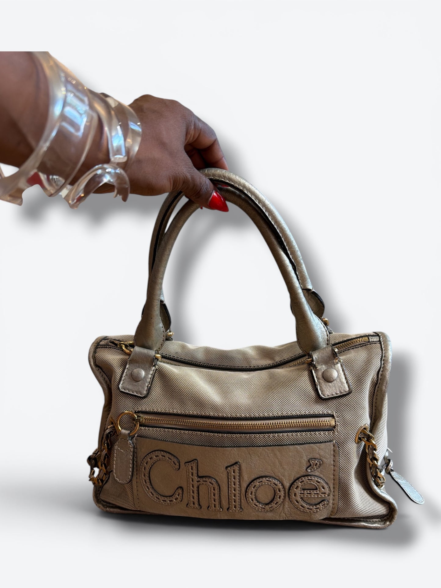 Y2K Celine Beige Satchel (As Is)