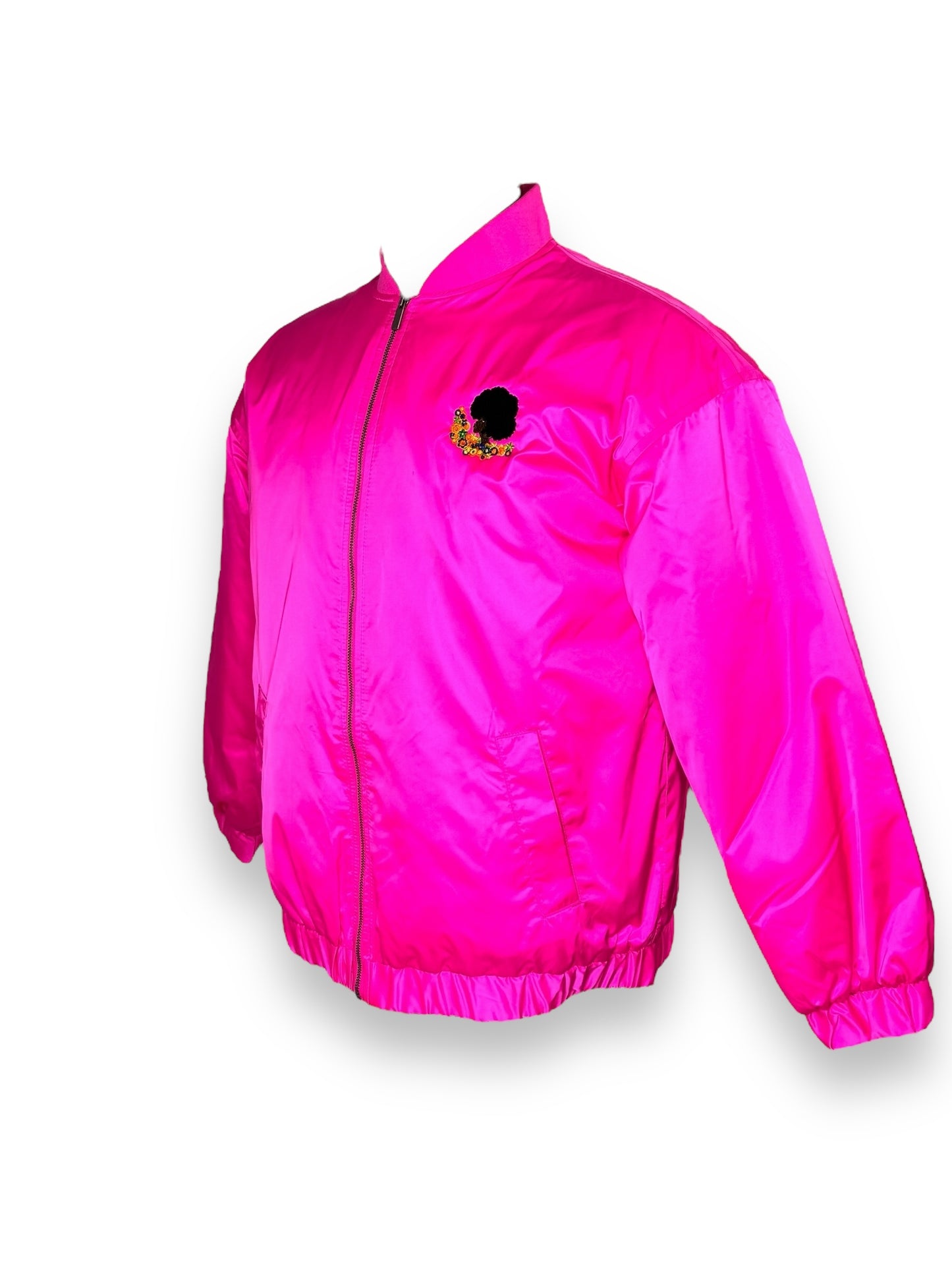 Kameo Upcycled Pink Varsity Jacket