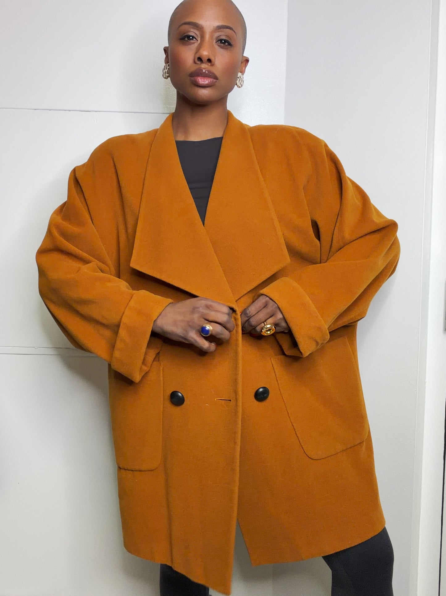 1990s Louis Féraud Oversized Camel Jacket
