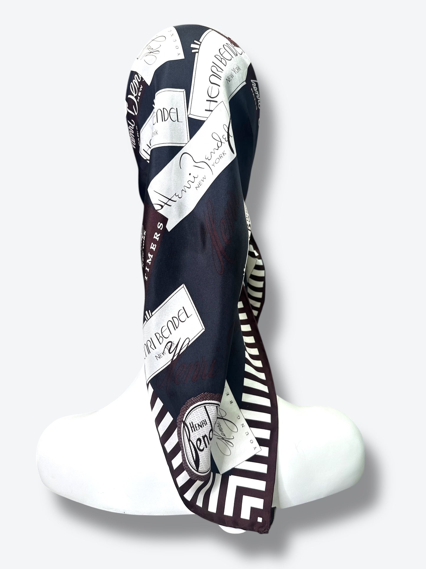 1980s 31” x 31” Henri Bendel Silk Scarf
