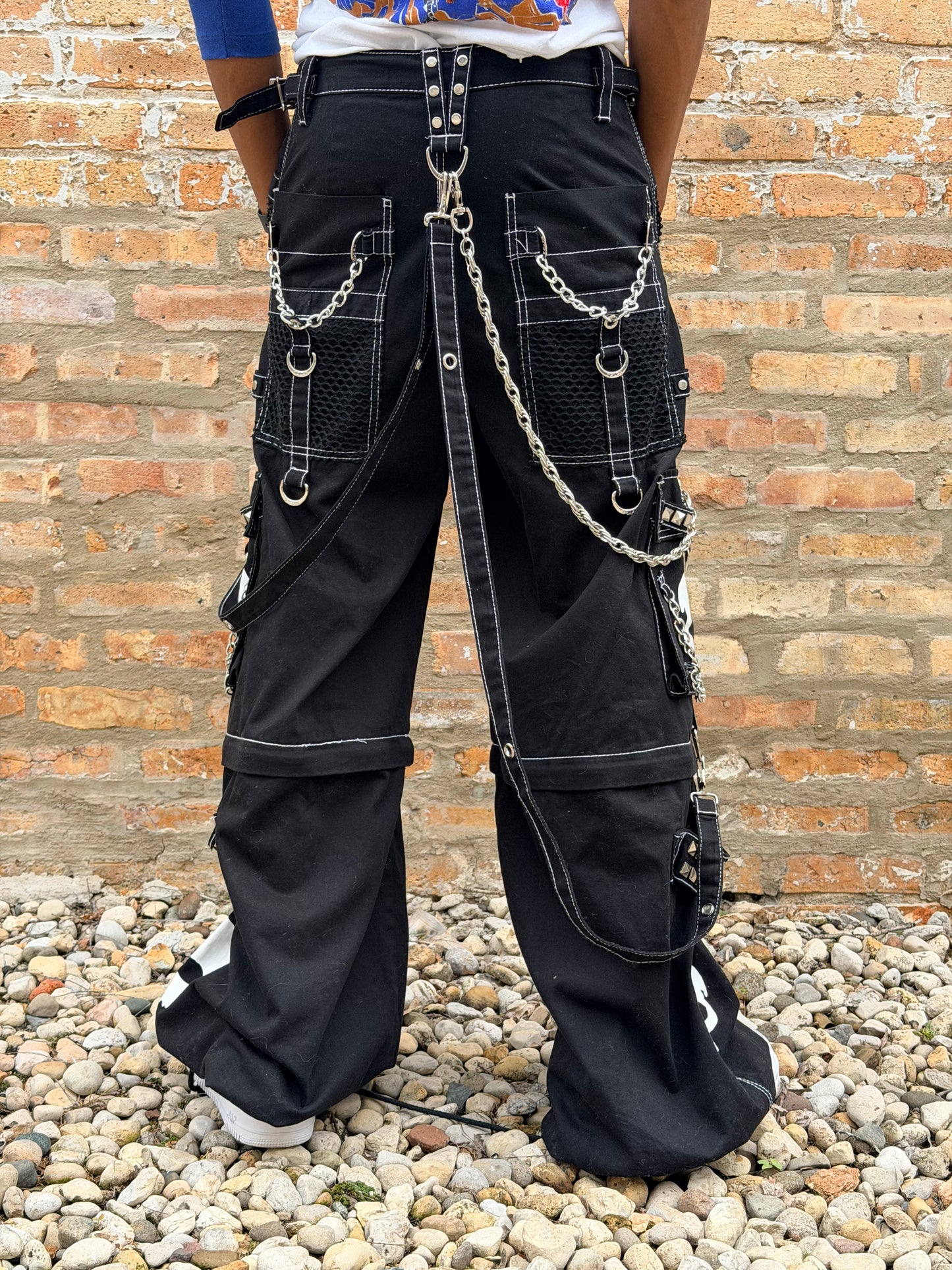 Tripp NYC Chain And Skelton Detail Baggy Jeans