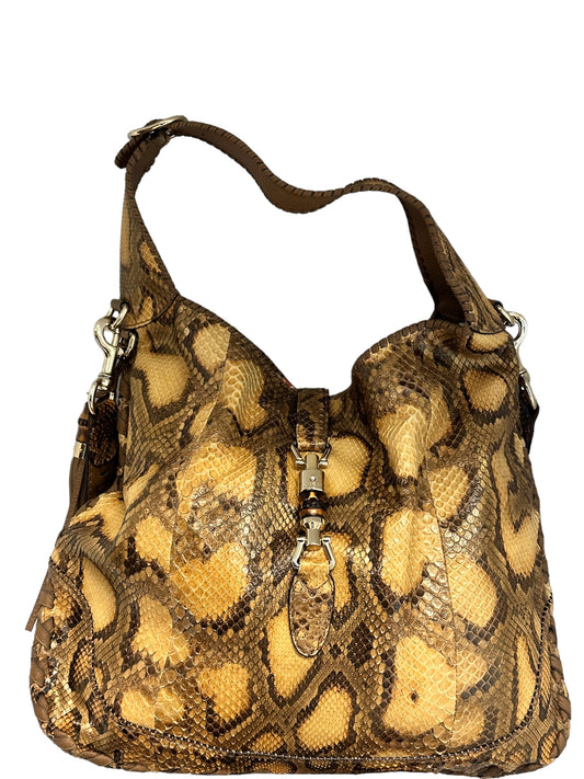 2000s Gucci Python Convertible Shoulder Bag