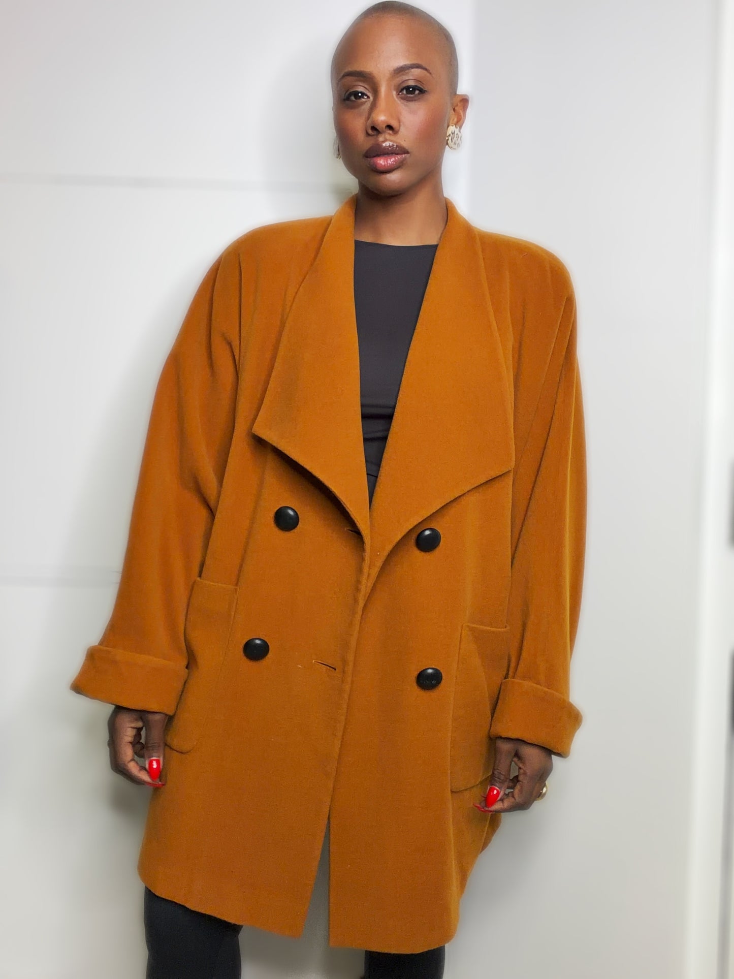 1990s Louis Féraud Oversized Camel Jacket