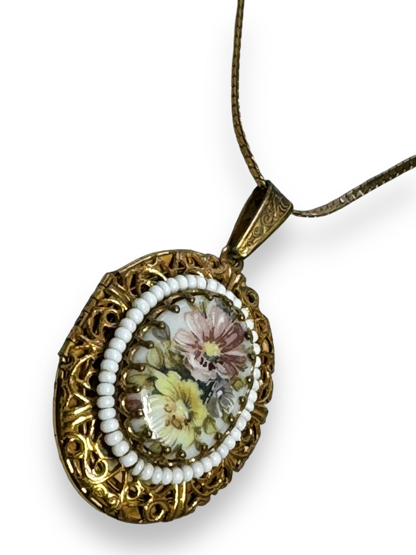 Vintage Mariam Haskell Floral Locket