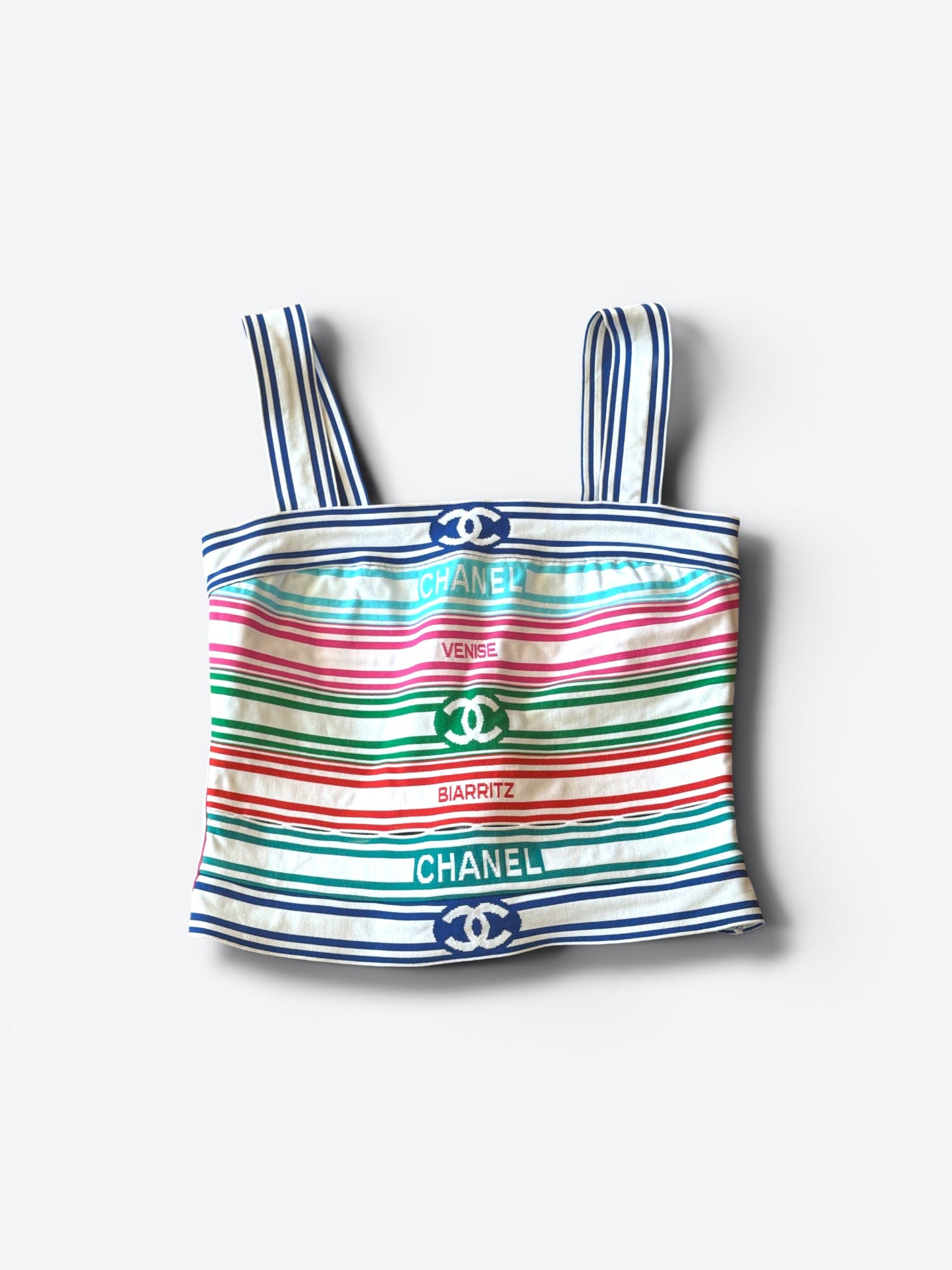 Y2K Chanel Biarritz Archival Rainbow Tank