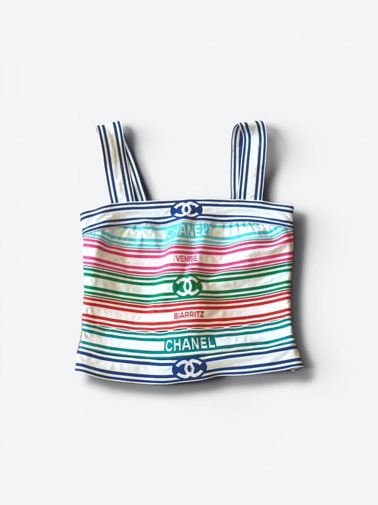 Y2K Chanel Biarritz Archival Rainbow Tank